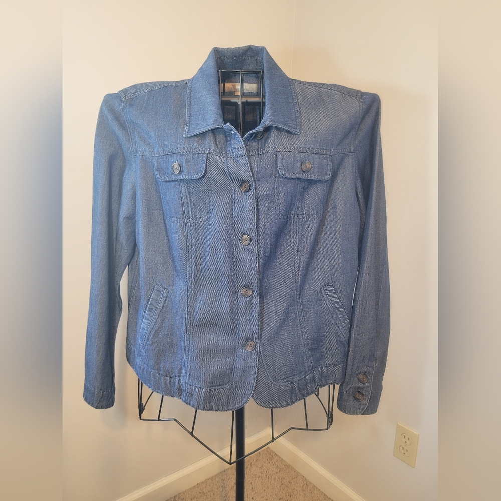 Croft & Barrow XL Chambray Blue Jacket/Blazer